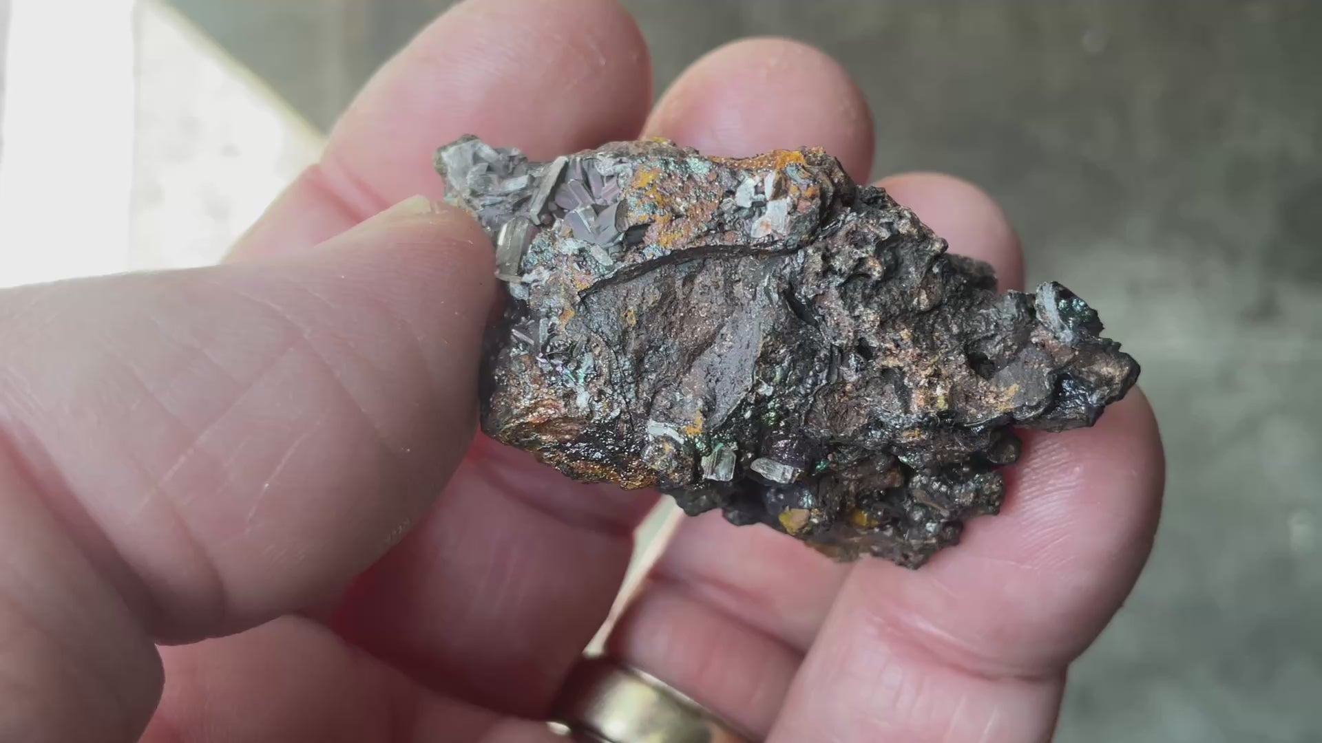 34g Goethite/Limonite with Selenite Crystals Specimen 4B