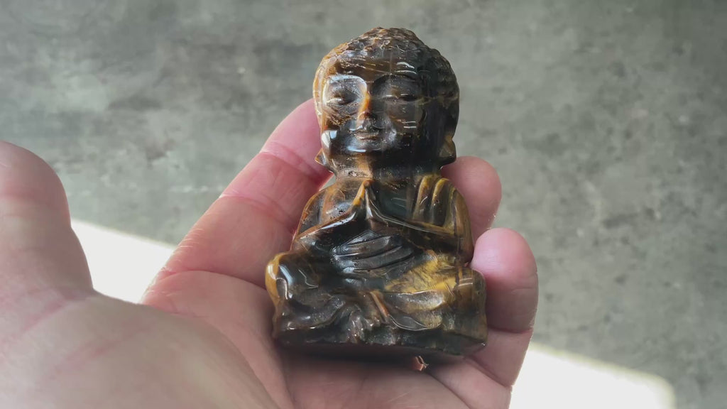 176g Tigers Eye Buddha Carving A
