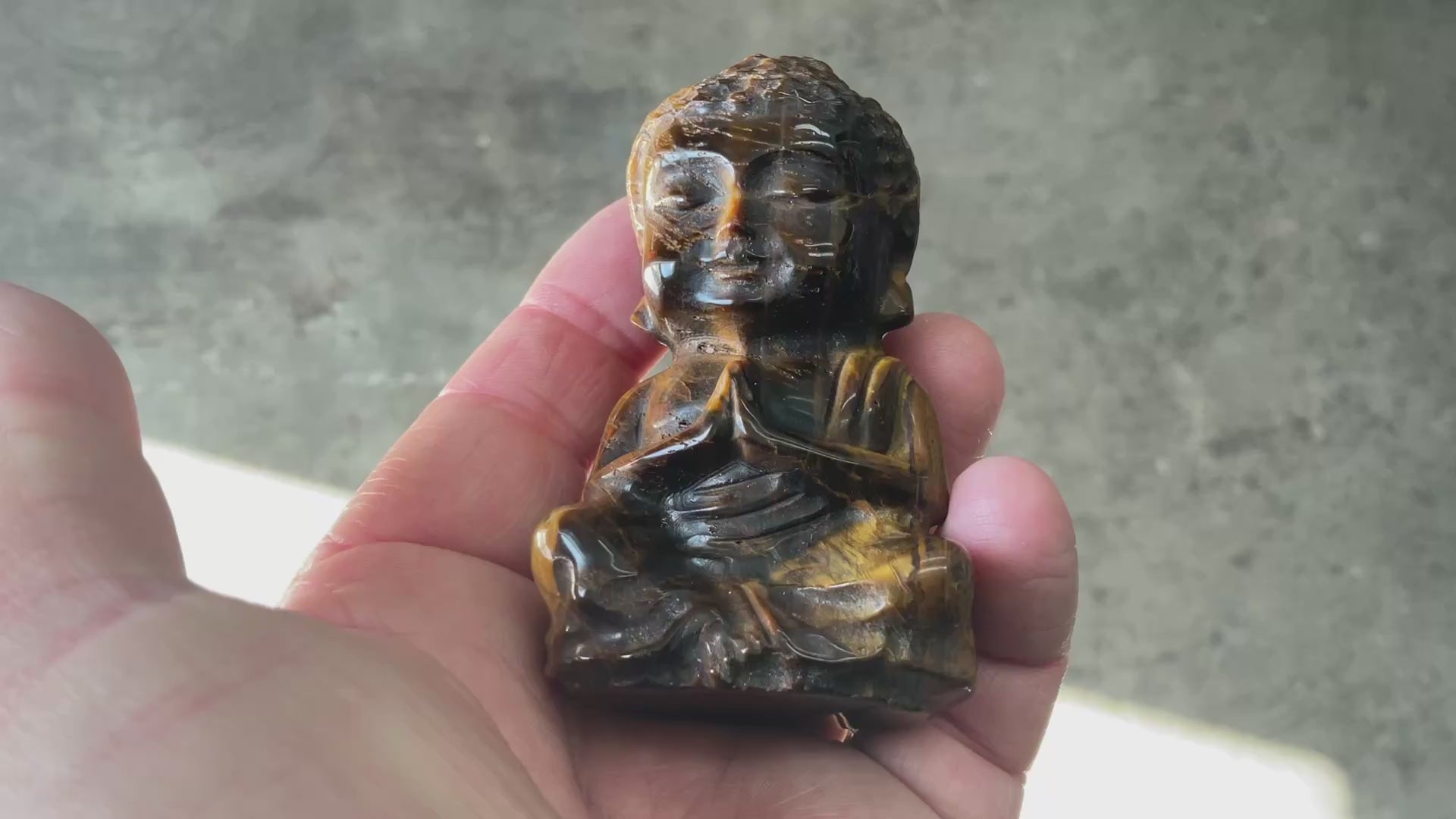 176g Tigers Eye Buddha Carving A