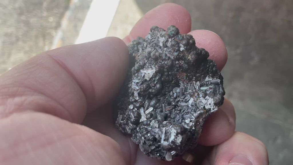 30g Iridescent Goethite/Limonite with Selenite Crystals Specimen 4A